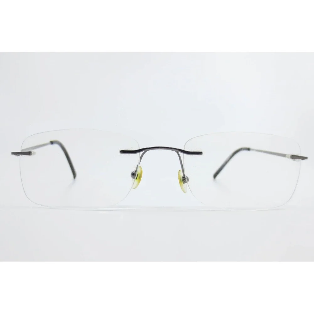 Rimless Rectangular Eyeglasses Gunmetal Tortoise NR 358 54-18-145 Eyewear